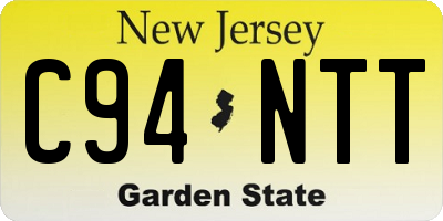 NJ license plate C94NTT