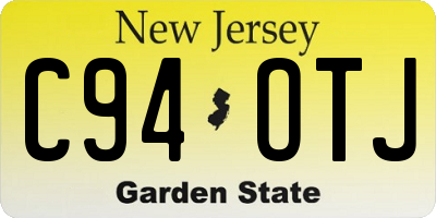 NJ license plate C94OTJ