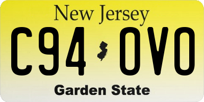 NJ license plate C94OVO