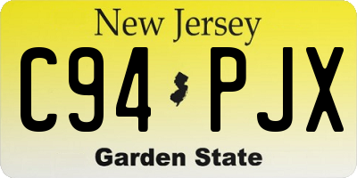 NJ license plate C94PJX