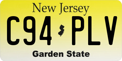 NJ license plate C94PLV