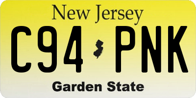 NJ license plate C94PNK