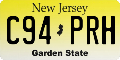 NJ license plate C94PRH
