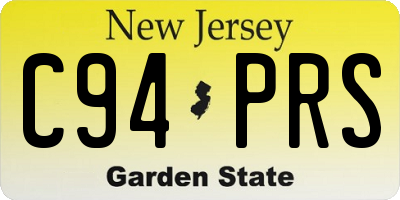 NJ license plate C94PRS