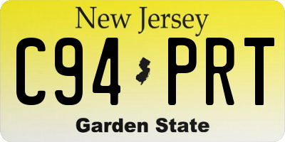 NJ license plate C94PRT
