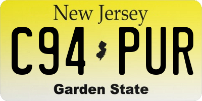 NJ license plate C94PUR