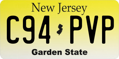 NJ license plate C94PVP