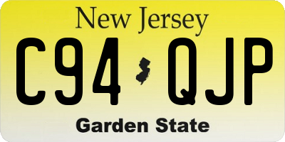 NJ license plate C94QJP