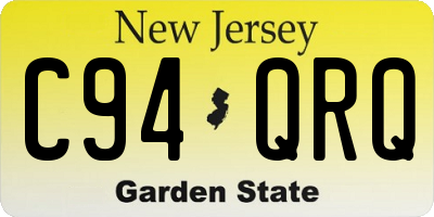 NJ license plate C94QRQ