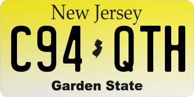NJ license plate C94QTH