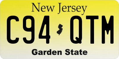 NJ license plate C94QTM
