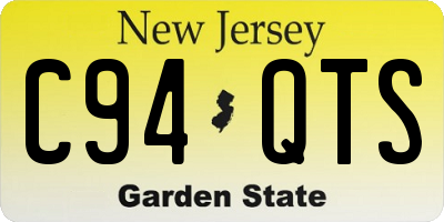 NJ license plate C94QTS