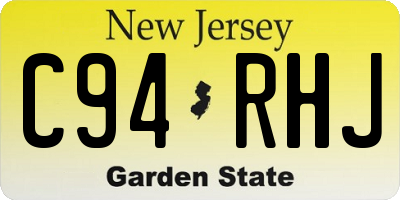 NJ license plate C94RHJ