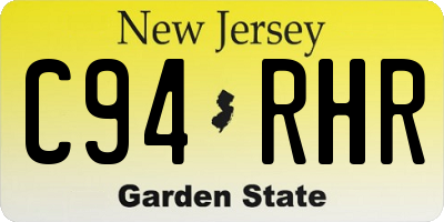 NJ license plate C94RHR