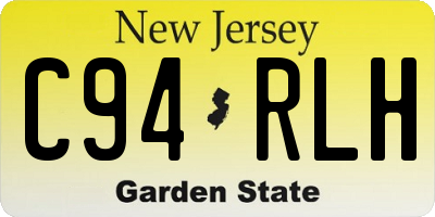NJ license plate C94RLH