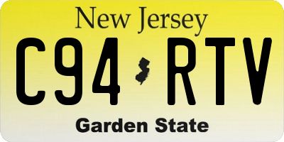 NJ license plate C94RTV