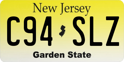 NJ license plate C94SLZ