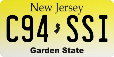 NJ license plate C94SSI