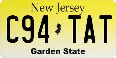 NJ license plate C94TAT