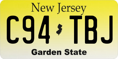 NJ license plate C94TBJ