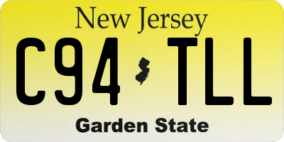 NJ license plate C94TLL