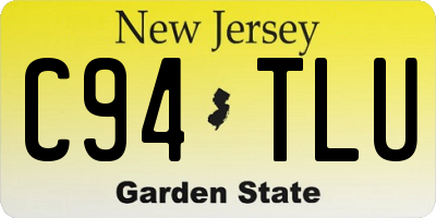NJ license plate C94TLU