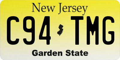 NJ license plate C94TMG