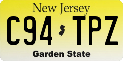 NJ license plate C94TPZ