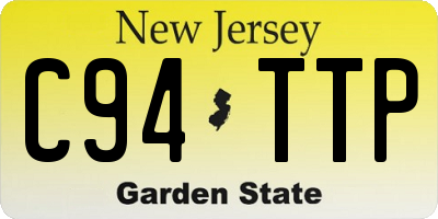 NJ license plate C94TTP