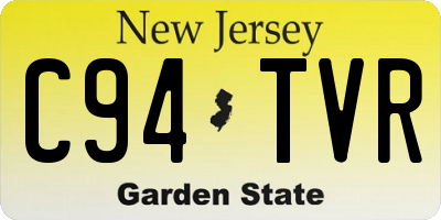 NJ license plate C94TVR