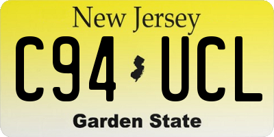 NJ license plate C94UCL