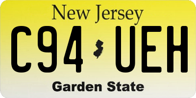 NJ license plate C94UEH