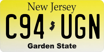 NJ license plate C94UGN