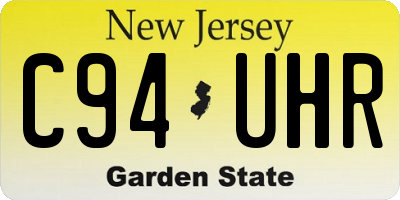 NJ license plate C94UHR