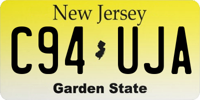 NJ license plate C94UJA