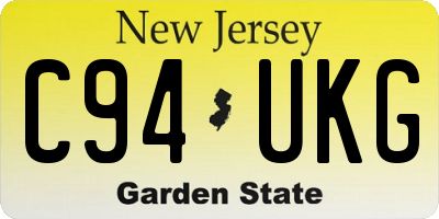 NJ license plate C94UKG