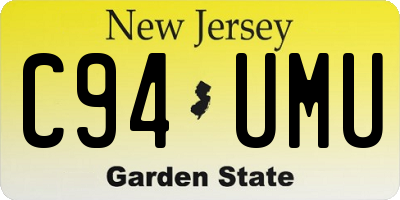 NJ license plate C94UMU