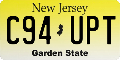 NJ license plate C94UPT