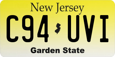 NJ license plate C94UVI