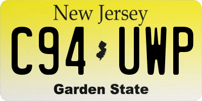 NJ license plate C94UWP