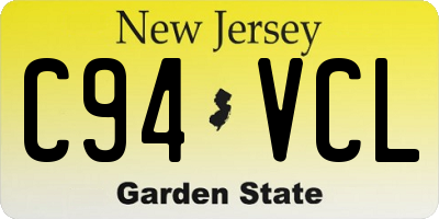 NJ license plate C94VCL
