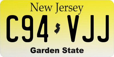 NJ license plate C94VJJ