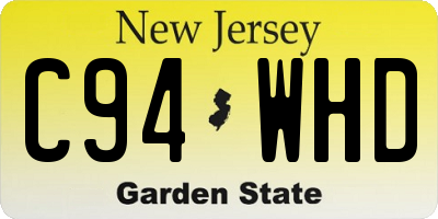 NJ license plate C94WHD