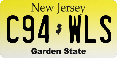 NJ license plate C94WLS