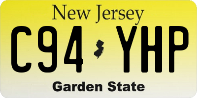NJ license plate C94YHP