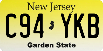 NJ license plate C94YKB