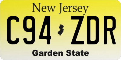 NJ license plate C94ZDR