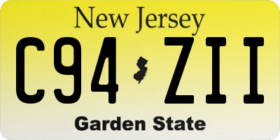 NJ license plate C94ZII