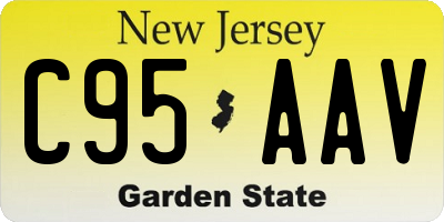 NJ license plate C95AAV