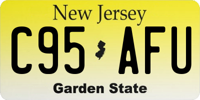 NJ license plate C95AFU